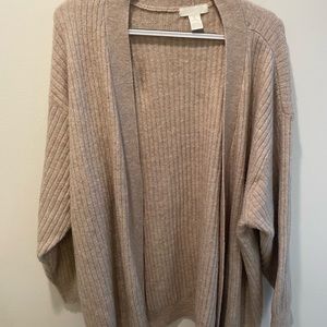 H & M tan knit oversize,long cardigan